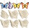Wooden Hollow Spring Butterfly Ornaments Activity Craft Kit to Paint, 6 Styles DIY Blank Unfinished Wood Cutouts Ornament for Crafts Hanging Decorations Summer